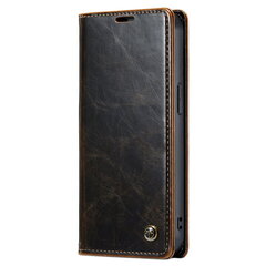 Кожиный чехол-книжка „CaseMe“ Leather - коричневый (iPhone 13) цена и информация | Чехлы для телефонов | 220.lv
