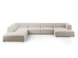 Stūra dīvāns Cosmopolitan Design Arendal, smilškrāsas cena un informācija | Stūra dīvāni | 220.lv