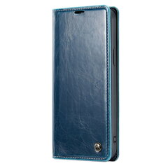 Кожиный чехол-книжка „CaseMe“ Leather - синий (iPhone 14) цена и информация | Чехлы для телефонов | 220.lv