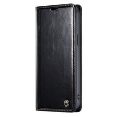 Кожиный чехол-книжка "CaseMe" Leather - черный (iPhone 14 Pro) цена и информация | Чехлы для телефонов | 220.lv