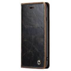 Кожиный чехол-книжка „CaseMe“ Leather - коричневый (iPhone 6 / 7 / 8 / SE 2020 / SE 2022) цена и информация | Чехлы для телефонов | 220.lv