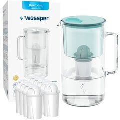 Кувшин Wessper AquaClassic D2 синий + 10 фильтра Wessper AquaClassic в комплекте цена и информация | Фильтры для воды | 220.lv