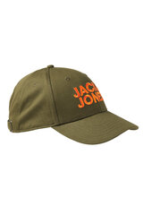 Jack & Jones мужская кепкa, зеленая цена и информация | Мужские шарфы, шапки, перчатки | 220.lv