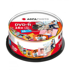 1x25 AgfaPhoto DVD-R 4,7GB cena un informācija | USB Atmiņas kartes | 220.lv