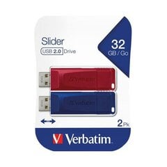 Verbatim Slider 2 USB stick 49327 cena un informācija | USB Atmiņas kartes | 220.lv