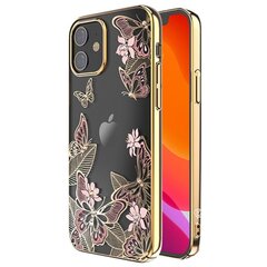 „Kingxbar“ Butterflies Swarovski чехол - золотой (iPhone 12 Mini) цена и информация | Чехлы для телефонов | 220.lv