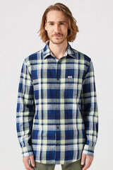 Рубашка мужская Wrangler 112350395, синяя цена и информация | Мужские рубашки | 220.lv