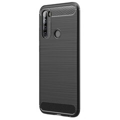 „Carbon“ твердый силиконовый чехол (TPU) - черный (Redmi Note 8T) цена и информация | Чехлы для телефонов | 220.lv