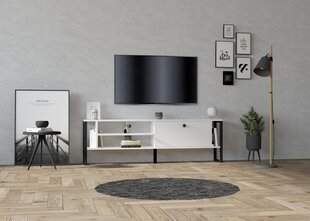 TV galdiņš Asir, 160x50,4x24,5 cm, balts цена и информация | Тумбы под телевизор | 220.lv