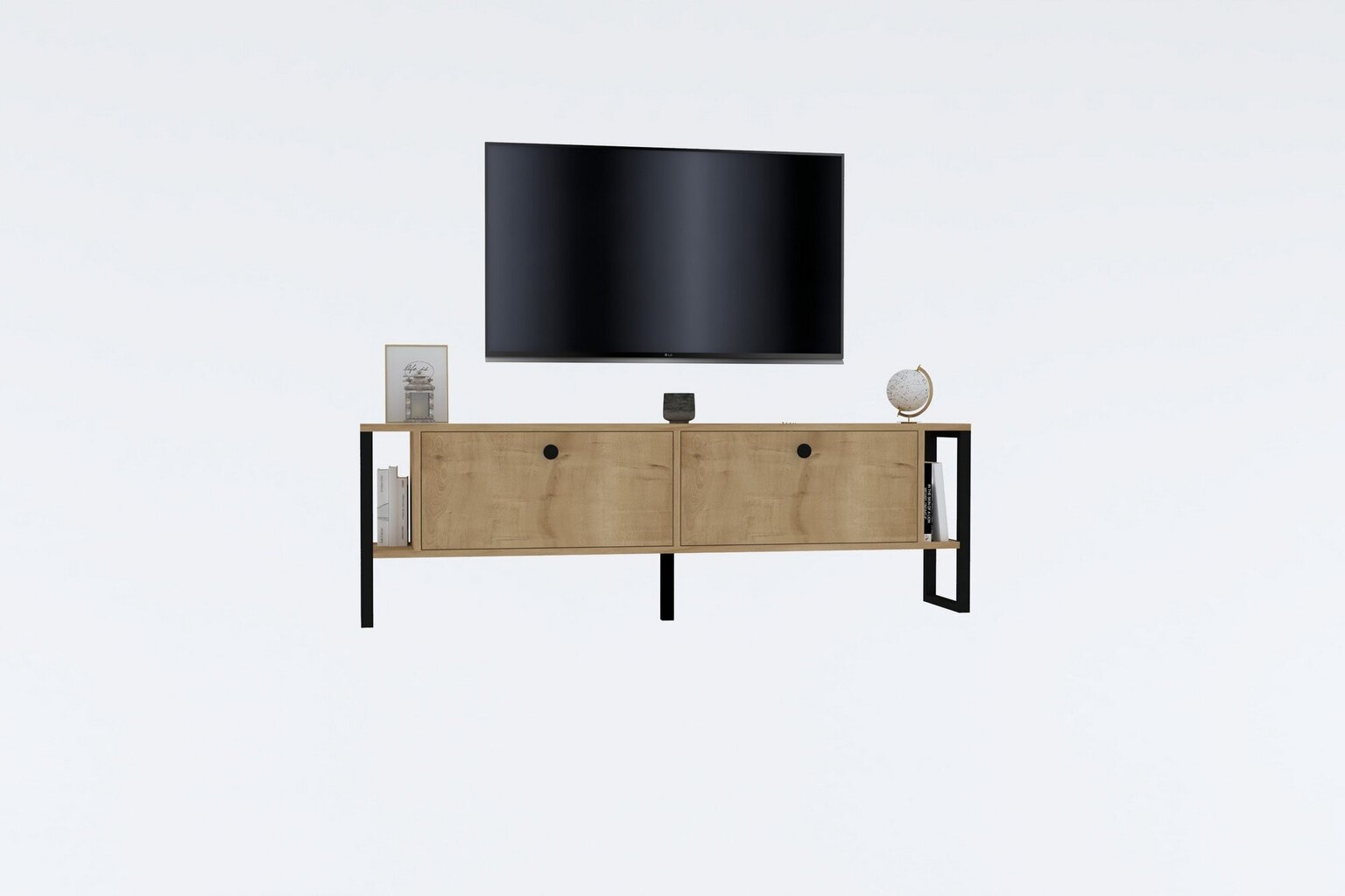 TV galdiņš Asir, 160x50,4x24,5 cm, bēšs cena un informācija | TV galdiņi | 220.lv