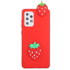 Твердый силиконовый чехол „Squezy“ Strawberry (TPU) - красный (Galaxy A33 5G) цена и информация | Чехлы для телефонов | 220.lv