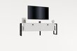 TV galdiņš Asir, 160x50,4x24,5 cm, balts cena un informācija | TV galdiņi | 220.lv