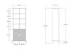 Plaukts Asir, 56,8x160x30 cm, bēšs/balts cena un informācija | Plaukti | 220.lv
