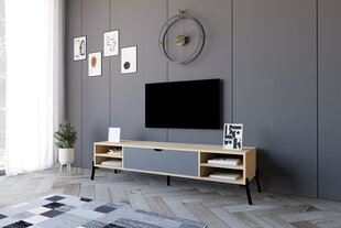 TV galdiņš Asir, 160x36x40 cm, gaiši brūns/pelēks cena un informācija | TV galdiņi | 220.lv