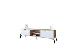 TV galdiņš Asir, 160x41x40 cm, brūns/balts cena un informācija | TV galdiņi | 220.lv