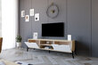 TV galdiņš Asir, 160x41x40 cm, brūns/balts cena un informācija | TV galdiņi | 220.lv