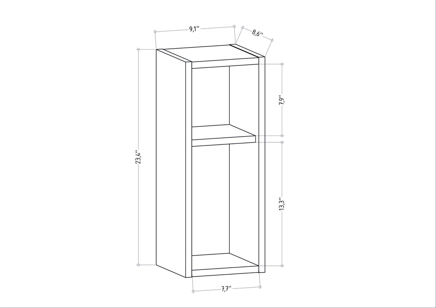 Naktsskapītis Asir, 23,2x22x59,6 cm, pelēks cena un informācija | Naktsskapīši | 220.lv