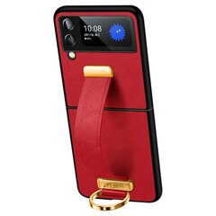 „Sulada“ Leather Kickstand чехол - красный (Galaxy Z Flip4) цена и информация | Чехлы для телефонов | 220.lv