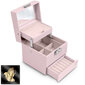 Juvelierizstrādājumu kastīte - rozā Massido MS-703 cena un informācija | Interjera priekšmeti | 220.lv