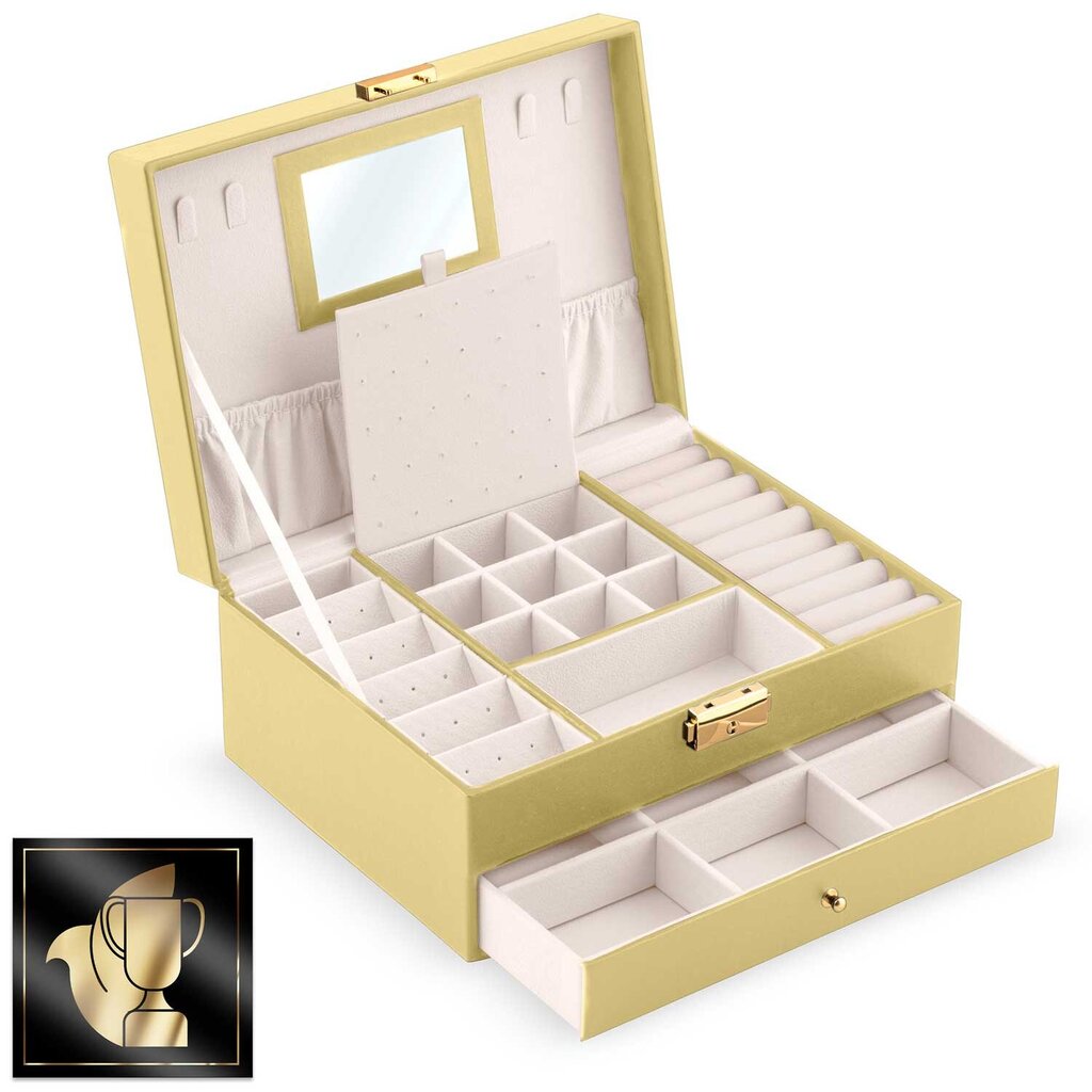 Juvelierizstrādājumu kastīte - zelts MS-709 Massido цена и информация | Interjera priekšmeti | 220.lv