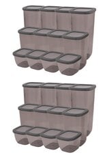 Sandėliavimo dėžutės rinkinys (24 vienetai) BNMPOLYAS24-51217 цена и информация | Посуда для хранения еды | 220.lv