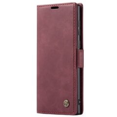 CaseMe Retro solīds atvēramais ādas maciņš - bordo Galaxy Note 20 Ultra cena un informācija | Telefonu vāciņi, maciņi | 220.lv