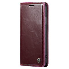 Кожиный чехол-книжка „CaseMe“ Leather - бордовый (iPhone X / Xs) цена и информация | Чехлы для телефонов | 220.lv