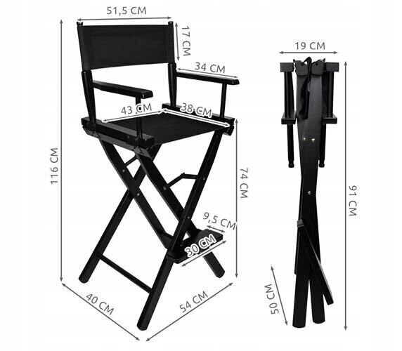 Kosmētikas krēsls Loev, melns cena un informācija | Mēbeles skaistumkopšanas saloniem | 220.lv