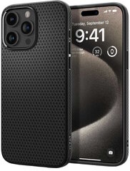 „Spigen“ Liquid Air чехол - чёрный (iPhone 15 Pro Max) цена и информация | Чехлы для телефонов | 220.lv