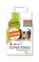 Pakaiši kaķiem Super Pinio Clumping Litter Lemon 7 L cena un informācija | Smiltis un pakaiši | 220.lv