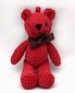 Plīša lācis, sarkans, 15cm cena un informācija | Mīkstās (plīša) rotaļlietas | 220.lv