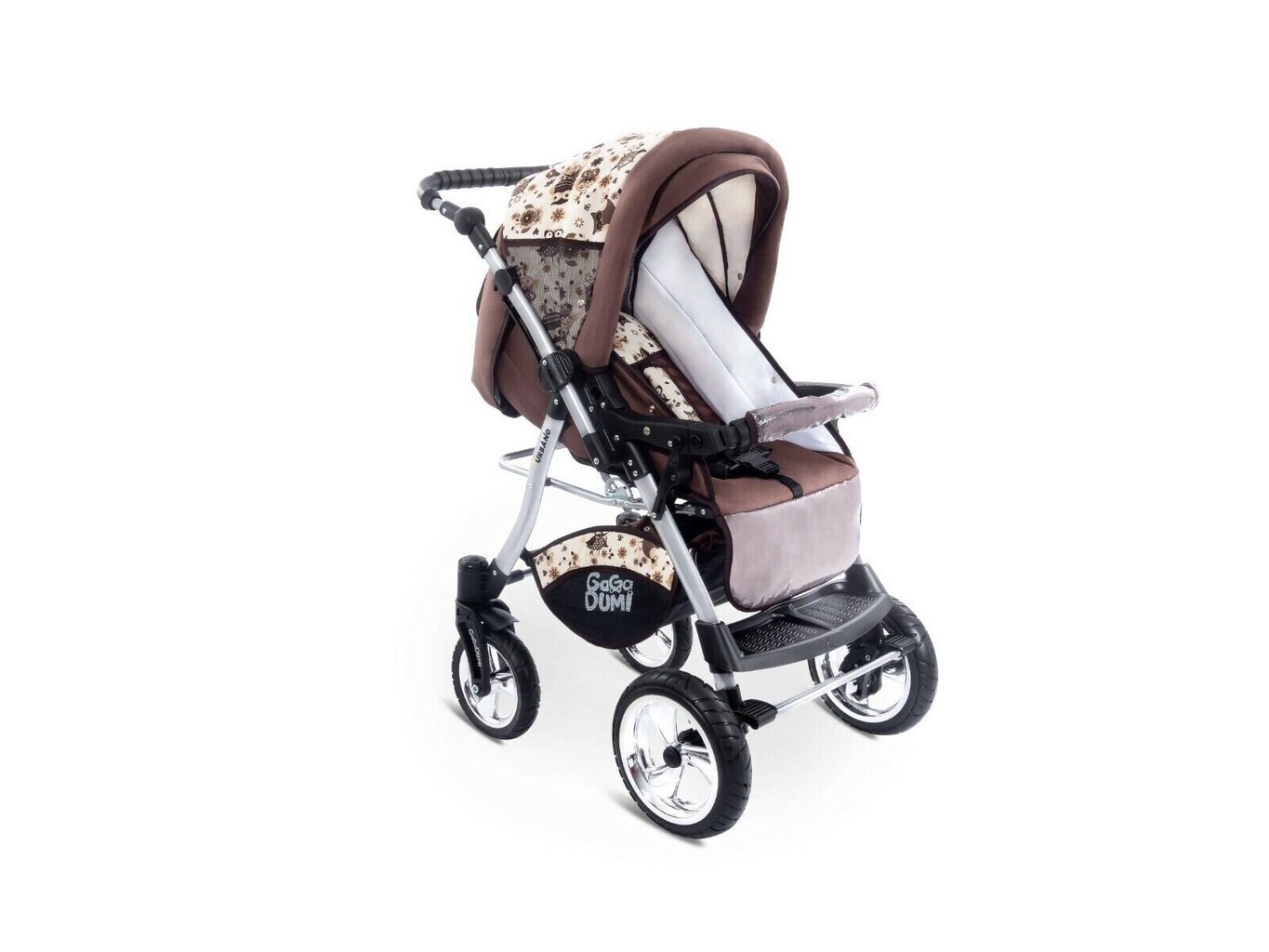 Universālie rati ar autokrēsliņu 3in1 Urbano Travel System, brown cena un informācija | Bērnu rati | 220.lv