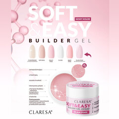 строительный гель claresa soft&easy glam pink 12 г цена и информация | Лаки для ногтей, укрепители | 220.lv