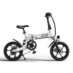 Elektriskais velosipēds ADO A16+ 16", balts cena un informācija | Elektrovelosipēdi | 220.lv
