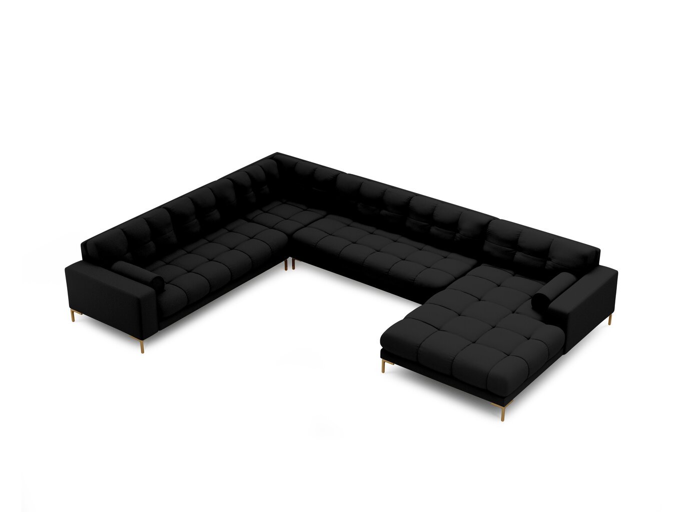 Stūra dīvāns Cosmopolitan Design Bali, melns cena un informācija | Stūra dīvāni | 220.lv