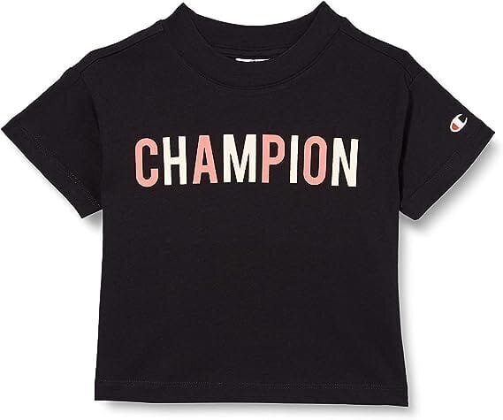 Champion T-krekls bērniem 404598-KK001, melns цена и информация | Krekli, bodiji, blūzes meitenēm | 220.lv