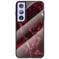 Marble cieta silikona TPU apvalks - melns / sarkans Galaxy S21 cena un informācija | Telefonu vāciņi, maciņi | 220.lv