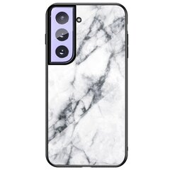 Marble cieta silikona TPU apvalks - balts Galaxy S21 cena un informācija | Telefonu vāciņi, maciņi | 220.lv