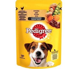 Pedigree pieaugušiem suņiem, ar vistas gaļu un dārzeņiem, 24x0,1 kg cena un informācija | Pedigree Zoo preces | 220.lv