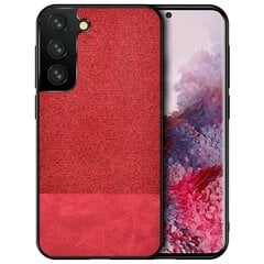 Bi-Color Splicing ādas apvalks - sarkans Galaxy S21+ cena un informācija | Telefonu vāciņi, maciņi | 220.lv