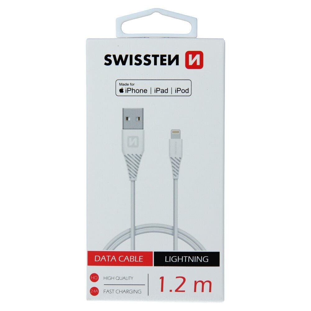 Swissten USB/Lightning, 1.2 m цена и информация | Kabeļi un vadi | 220.lv