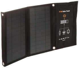 Portatīvais saules panelis travel-solar/21W-USB saliekams VOLT Polska cena un informācija | Saules paneļi, komponentes | 220.lv