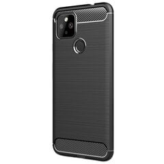 „Carbon“ твердый силиконовый чехол (TPU) - черный (Pixel 4A 5G) цена и информация | Чехлы для телефонов | 220.lv