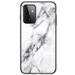 „Marble“ твердый силиконовый (TPU) чехол - белый (Galaxy A72) цена и информация | Чехлы для телефонов | 220.lv