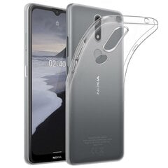 Твердый силиконовый чехол (TPU) - прозрачный (Nokia 2.4) цена и информация | Чехлы для телефонов | 220.lv