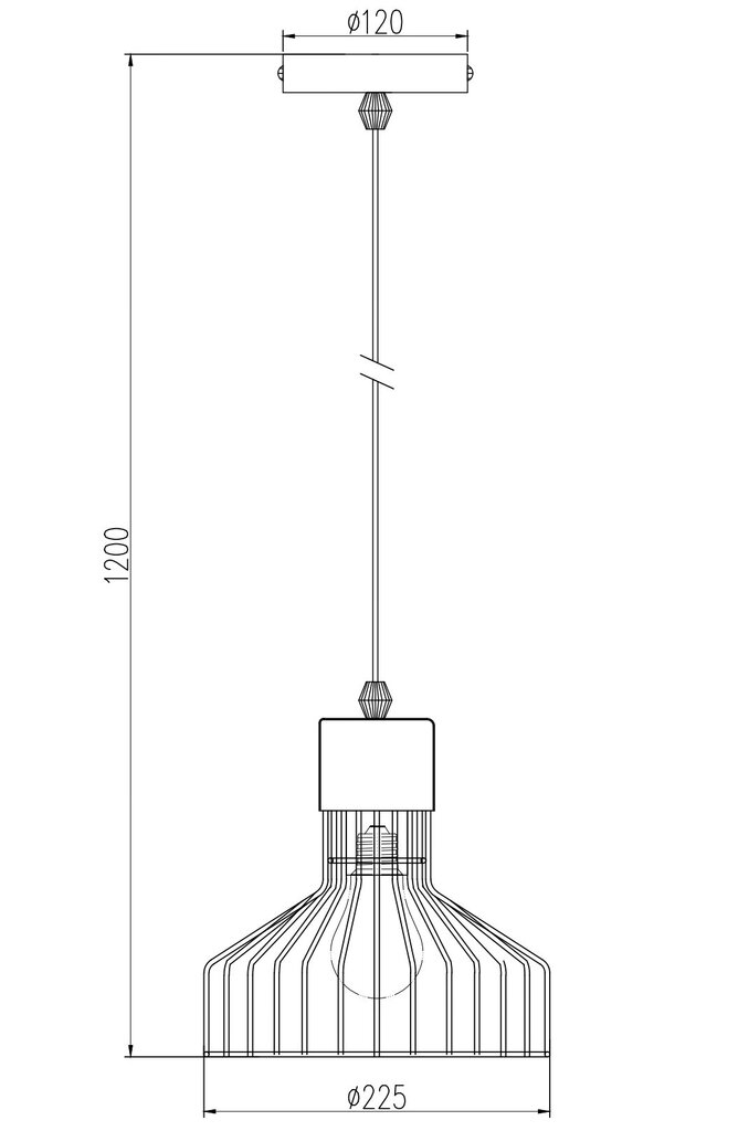 Piekaramā lampa G.LUX GT-655-1S WIRE цена и информация | Lustras | 220.lv