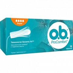 Tamponi O.b ProComfort Super, 16 gab. cena un informācija | Tamponi, higiēniskās paketes, ieliktnīši | 220.lv
