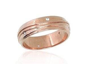 Золотое обручальное кольцо "Гармония II" из красного золота 585 пробы DS00G478 цена и информация | Кольца | 220.lv