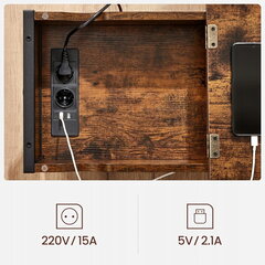 Практичный шкаф для дома, коричневый. цена и информация | Прикроватные тумбочки | 220.lv