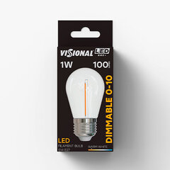 LED диммируемая лампа Visional filament, E27, 100лм, 2700К, 1 шт. цена и информация | Лампочки | 220.lv